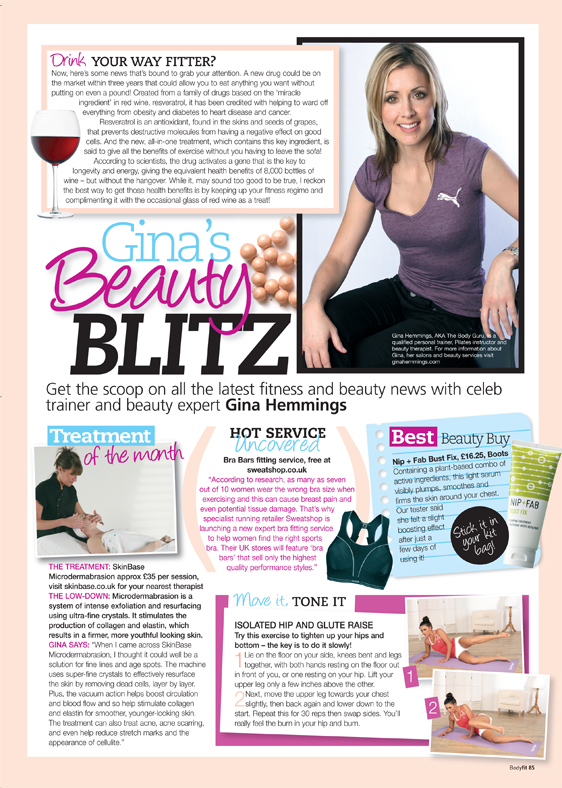 Gina's Beauty Blitz column